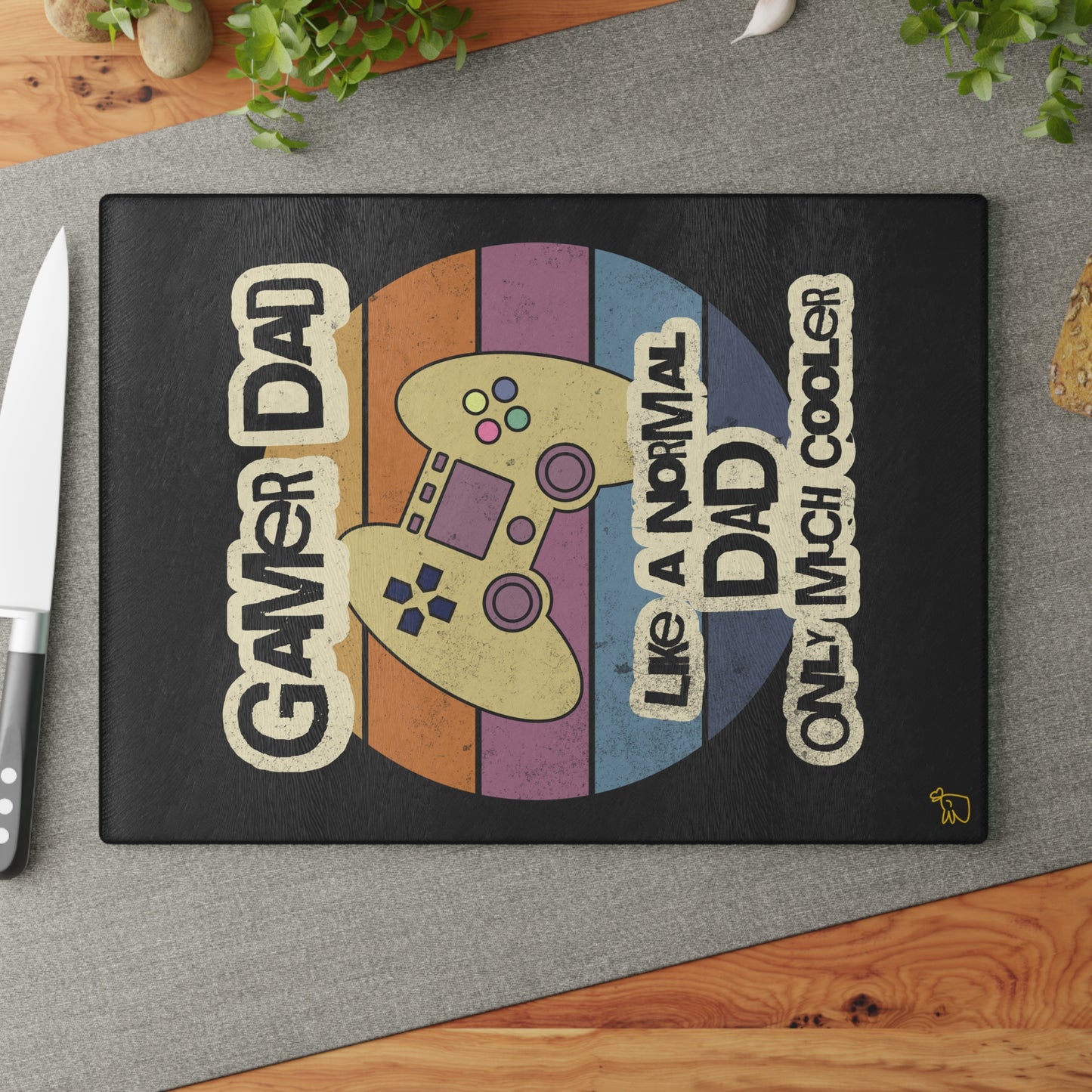 Gamer Daddy's Glass Chopping Board