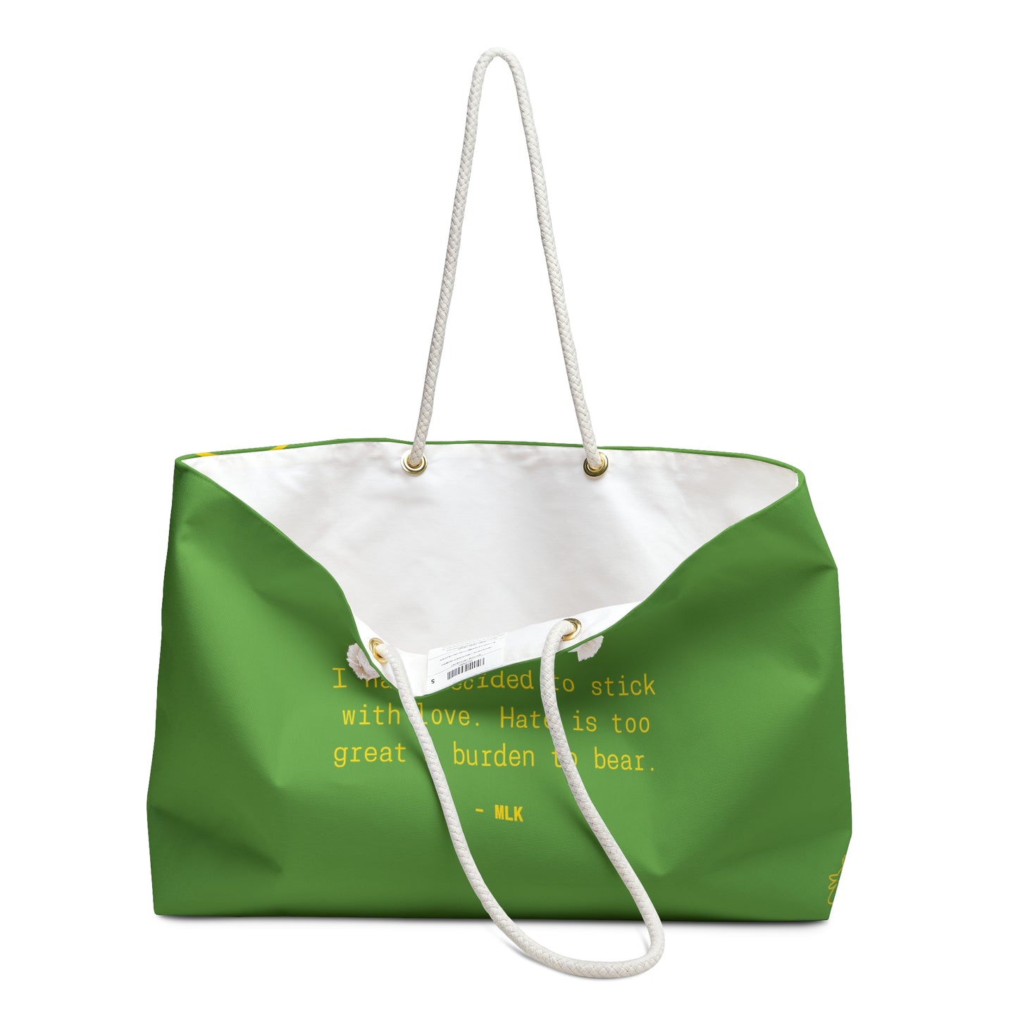 Martin Luther King Jr MLK Quote Weekender Picnic Tote Bag