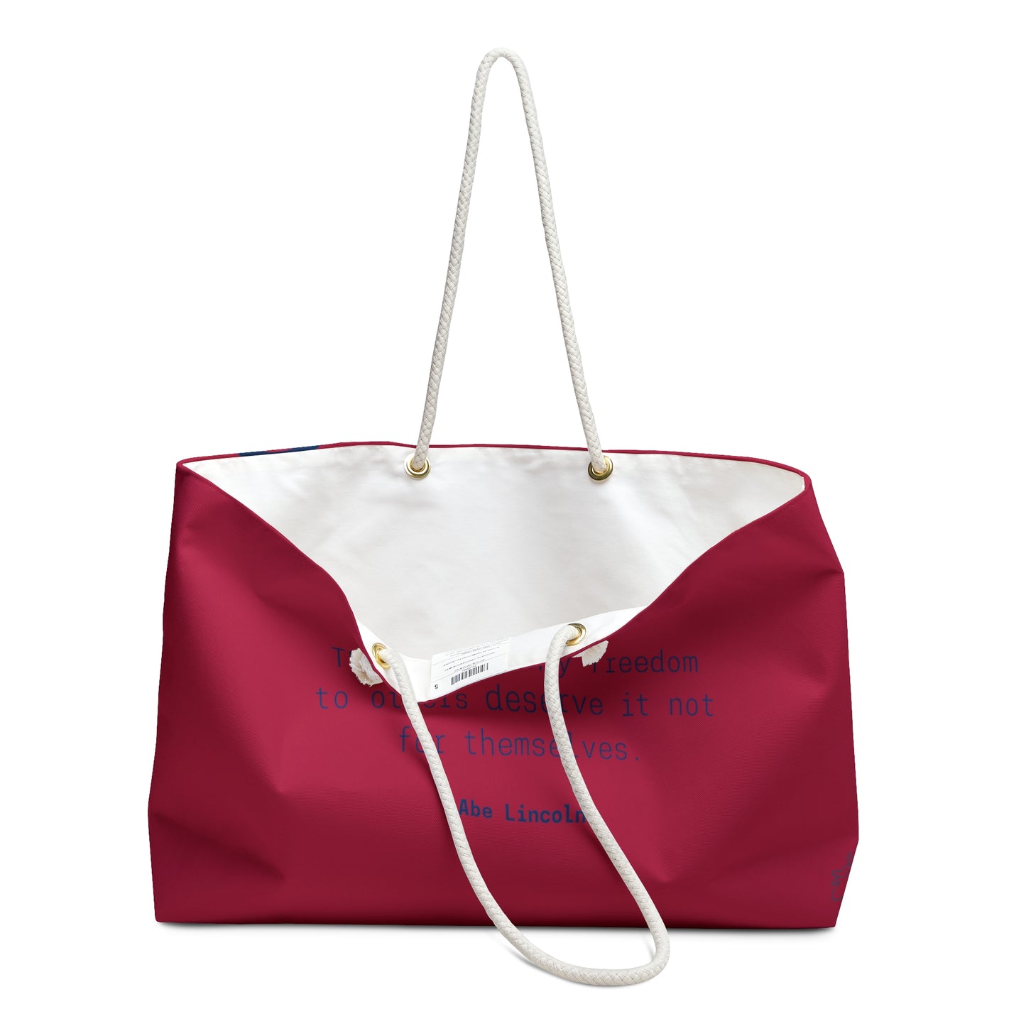 Abe Lincoln Weekender Picnic Tote Bag