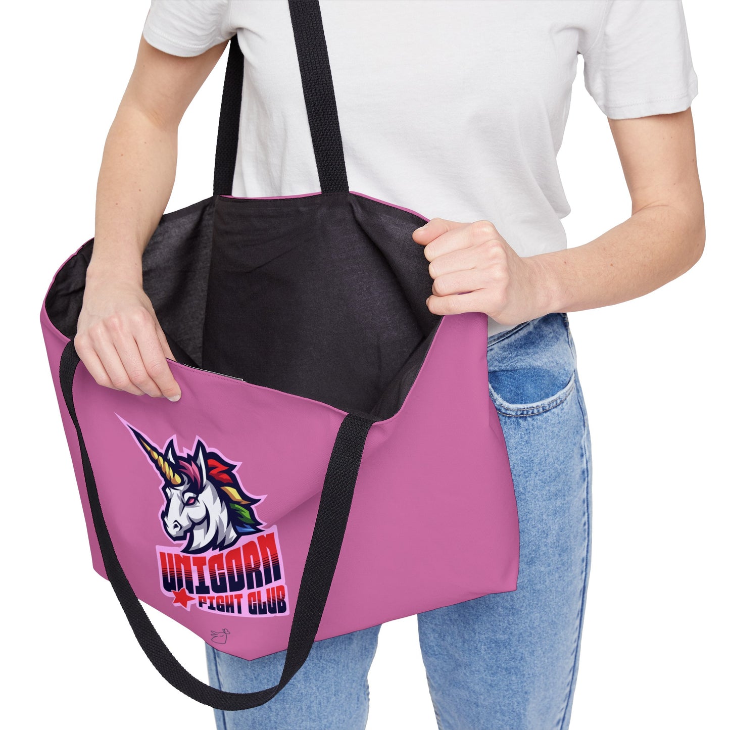 Unicorn Fight Club Oversized Tote