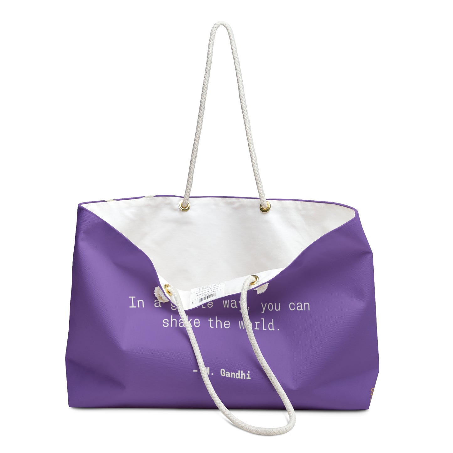 Gandhi Quote Weekender Picnic Tote Bag