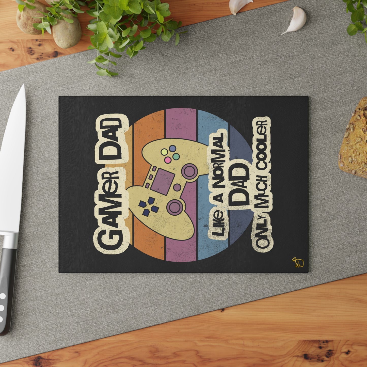 Gamer Daddy's Glass Chopping Board