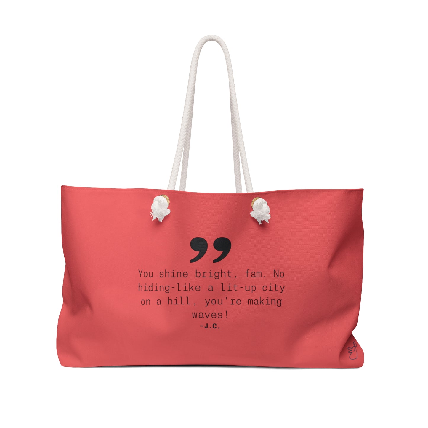 Jesus Quote Weekender Picnic Tote Bag