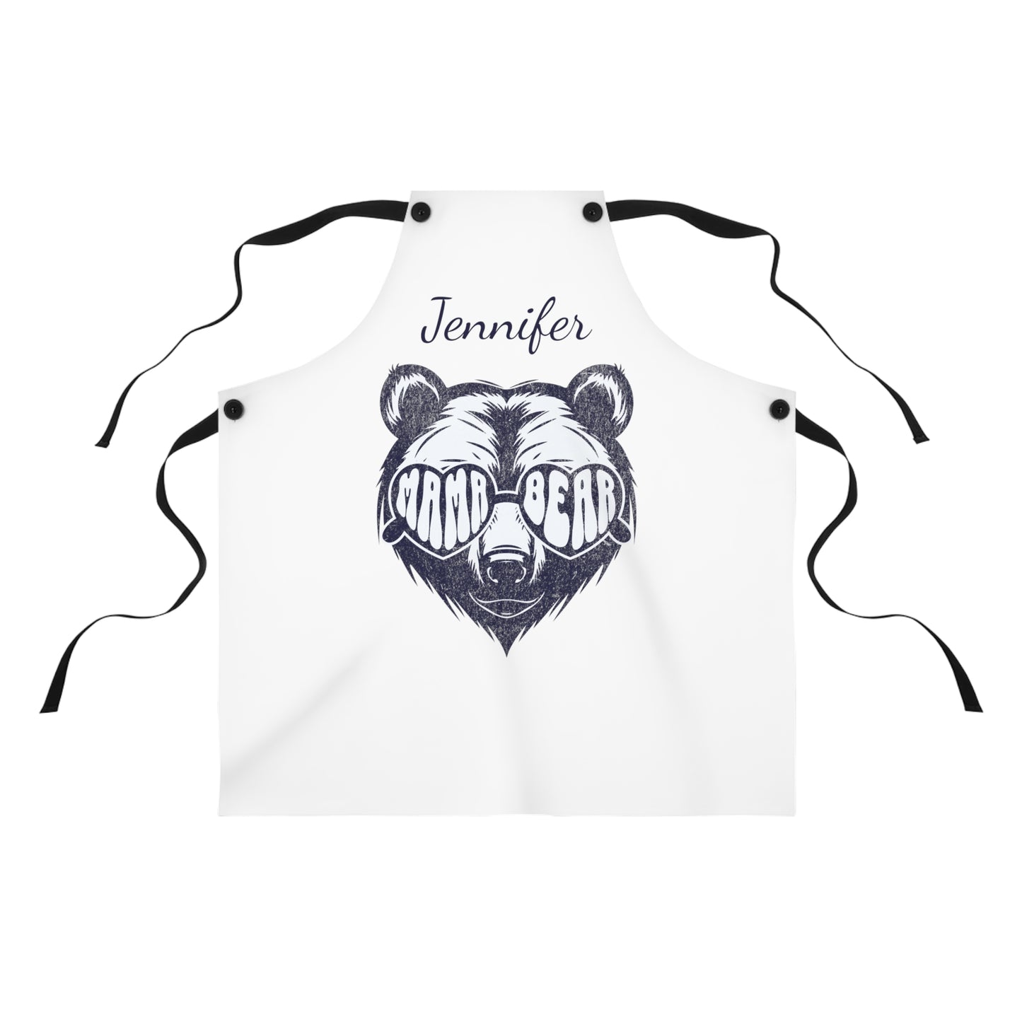 Mama Bear Apron - Fun Print & Gift for Moms! Premium Quality with Detachable Straps