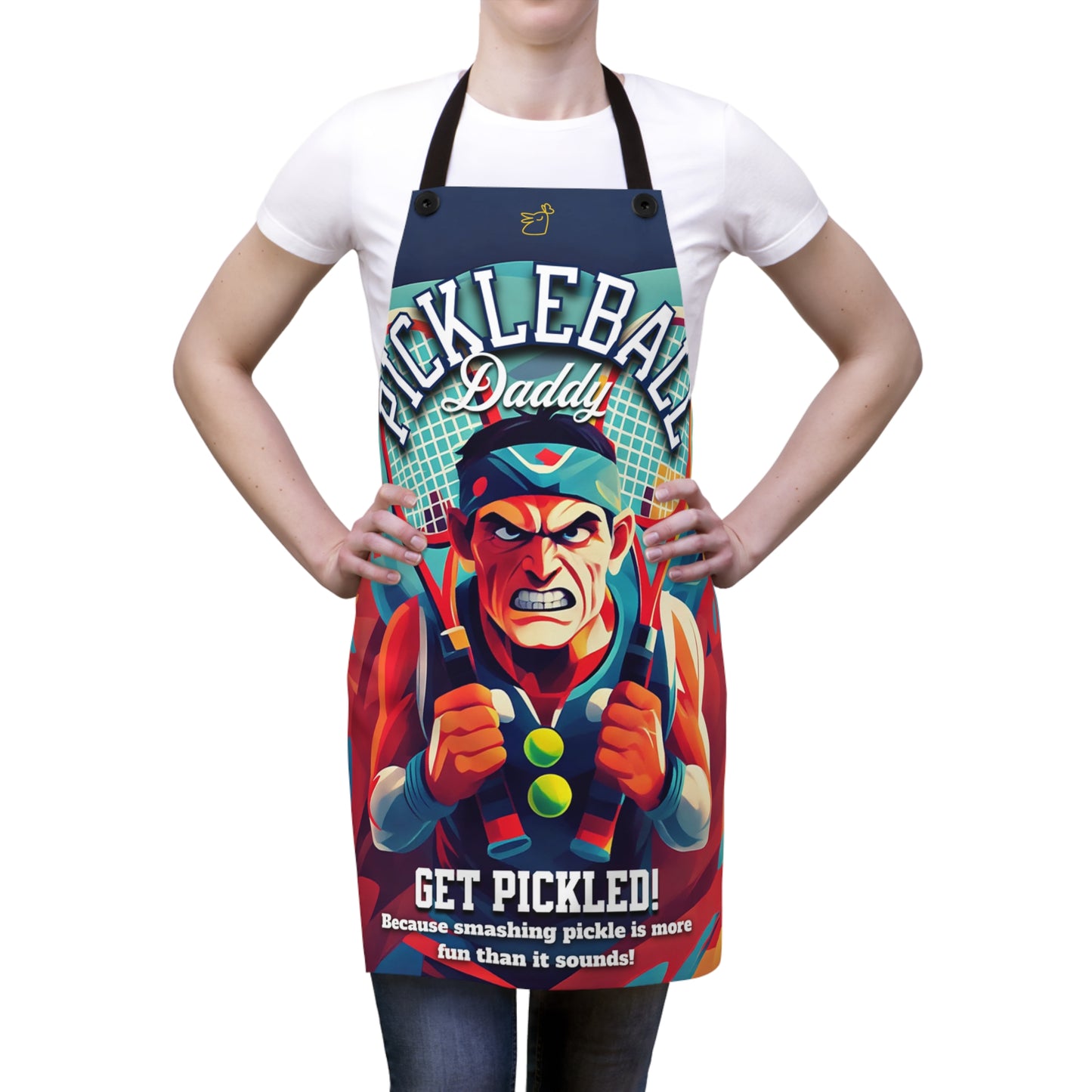 Pickleball Dad Apron - Fun Print & Gift for Dads!