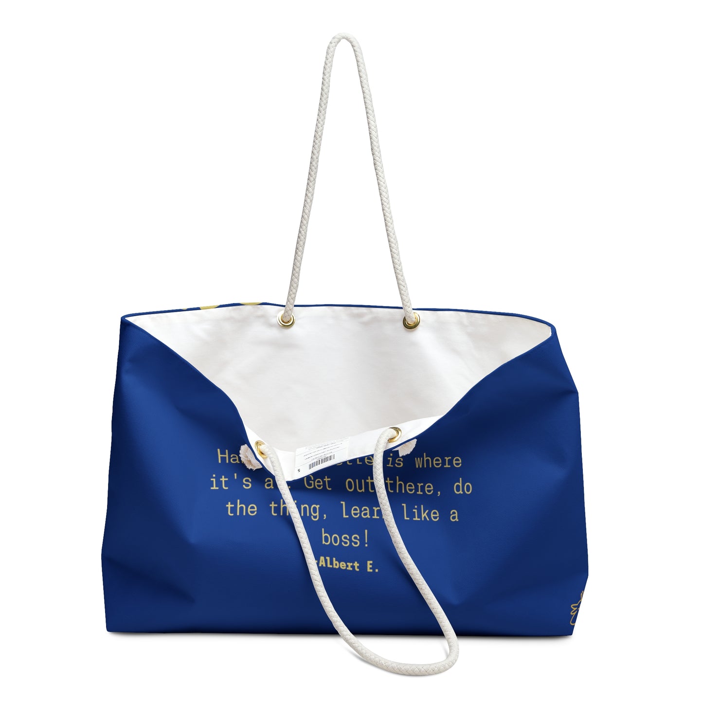 Einstein Quote Weekender Picnic Tote Bag