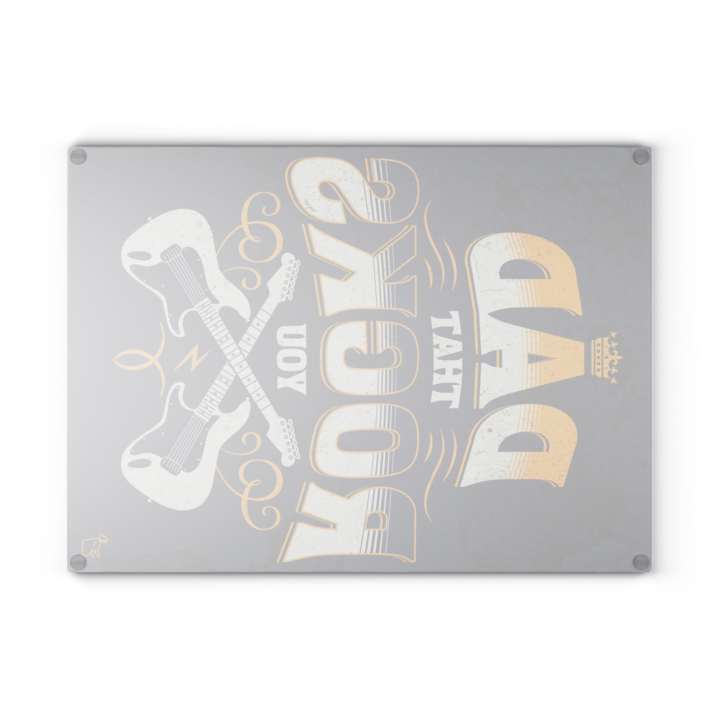 Music Rocker Daddy's Glass Chopping Board