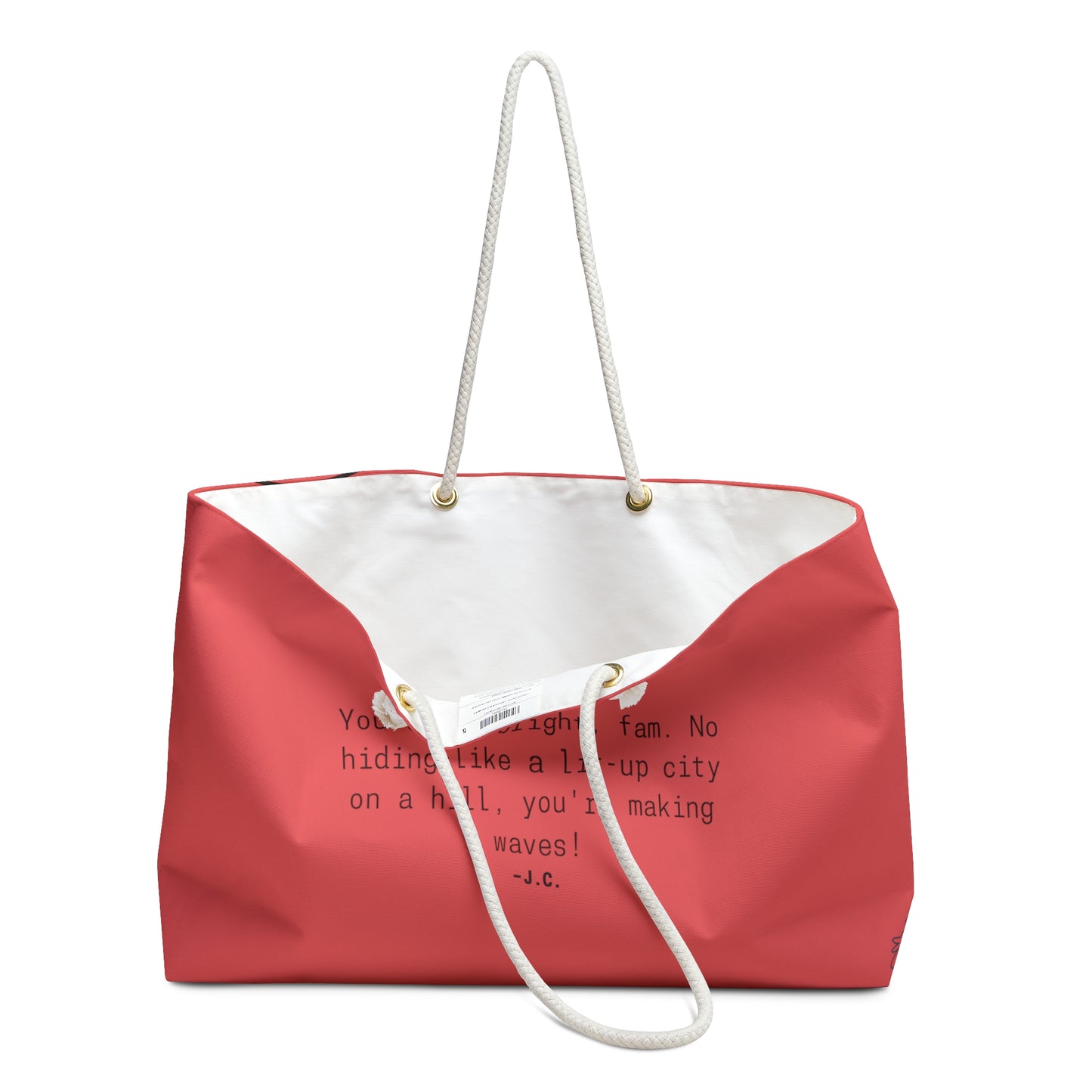 Jesus Quote Weekender Picnic Tote Bag