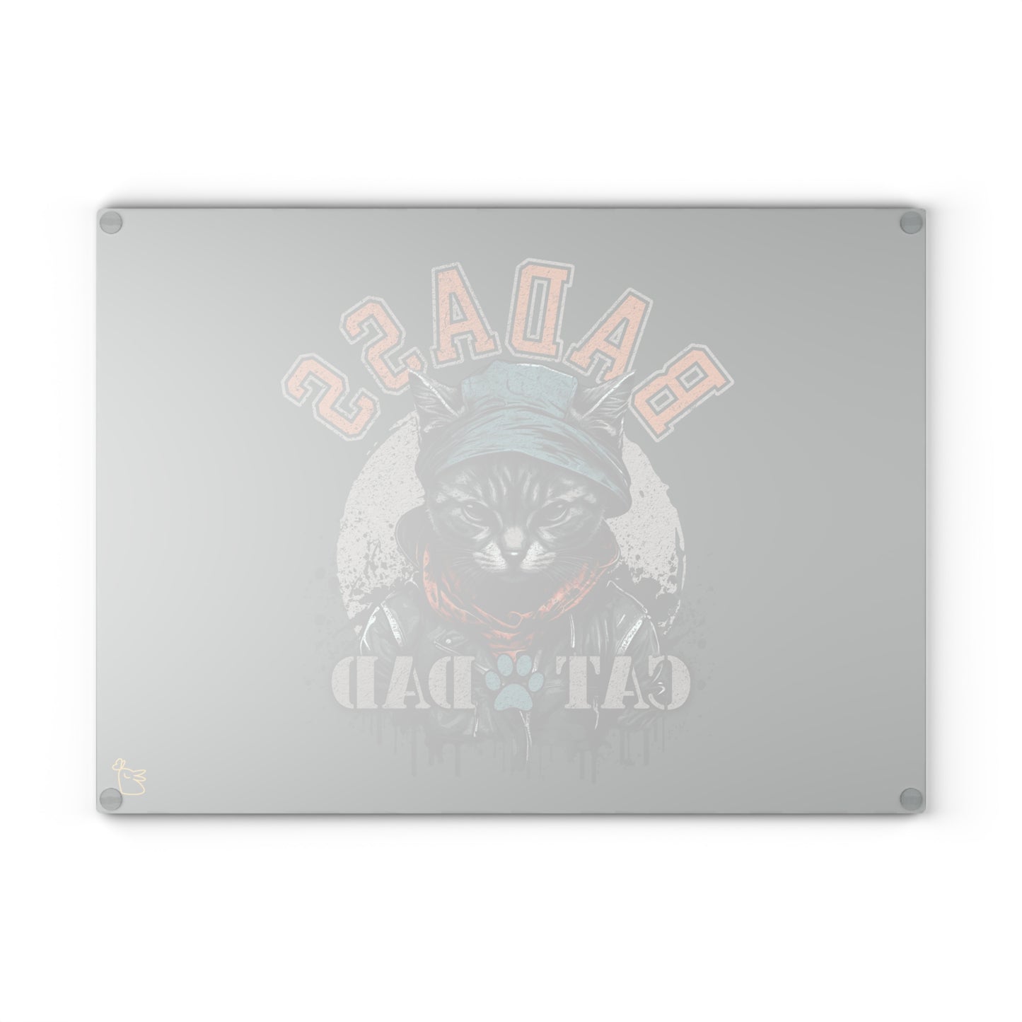 Cat Lover Daddy's Glass Chopping Board