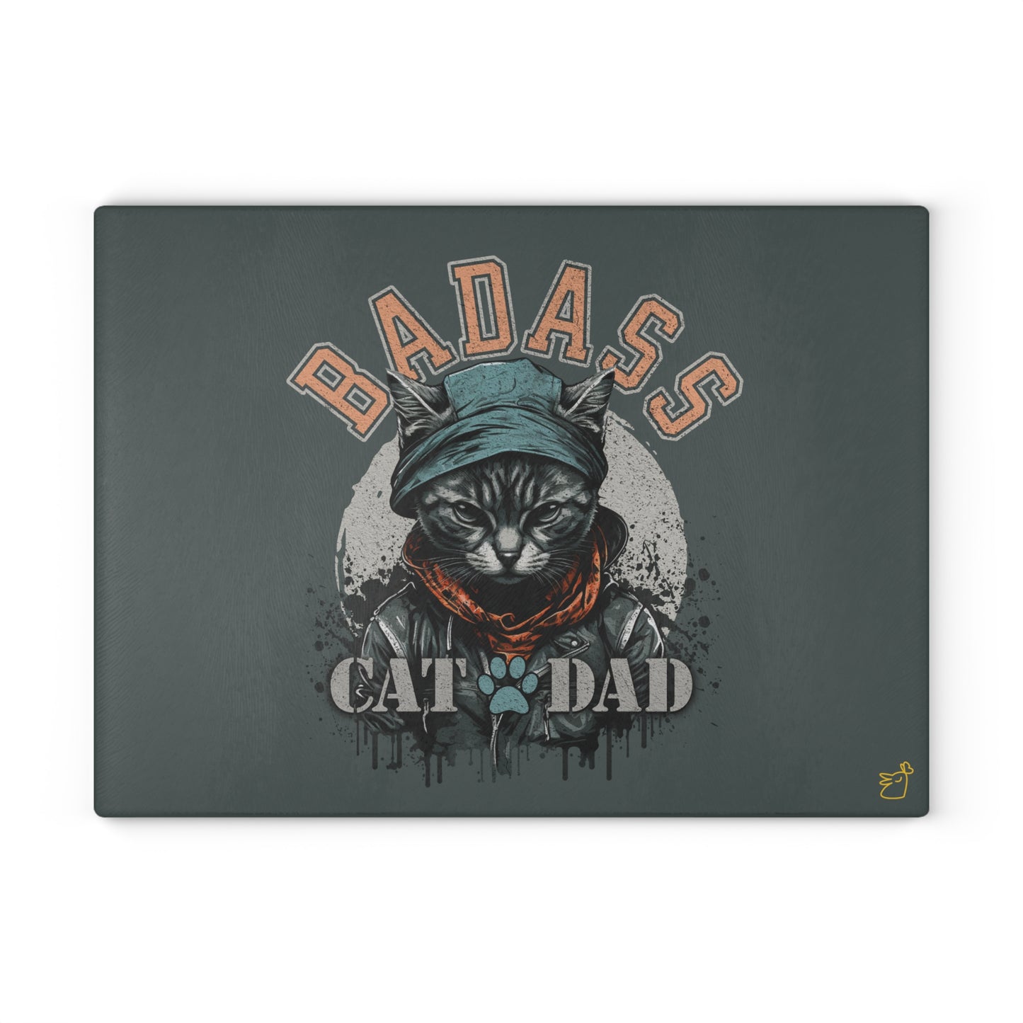 Cat Lover Daddy's Glass Chopping Board