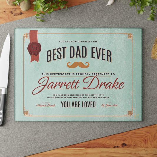 Personalized Glass Chopping Board for Dads