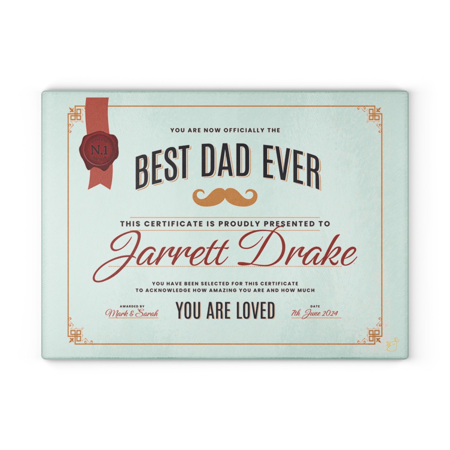 Personalized Glass Chopping Board for Dads