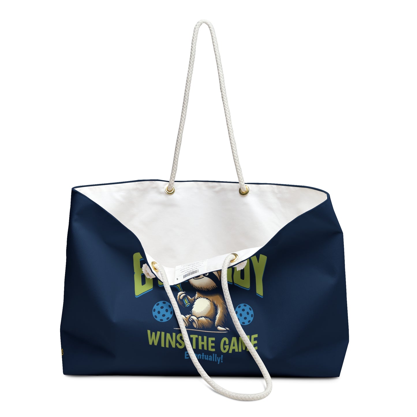 Pickleball Lover's Oversized Tote Bag with Thick Rope Handle