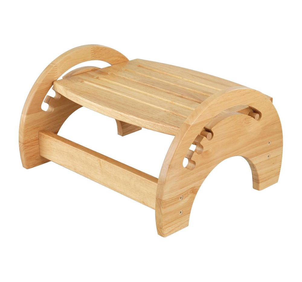 Adjustable Sturdy Bamboo Footstool