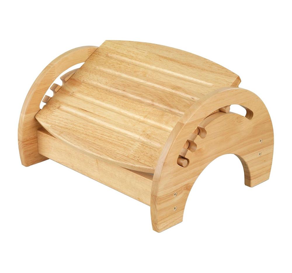 Adjustable Sturdy Bamboo Footstool