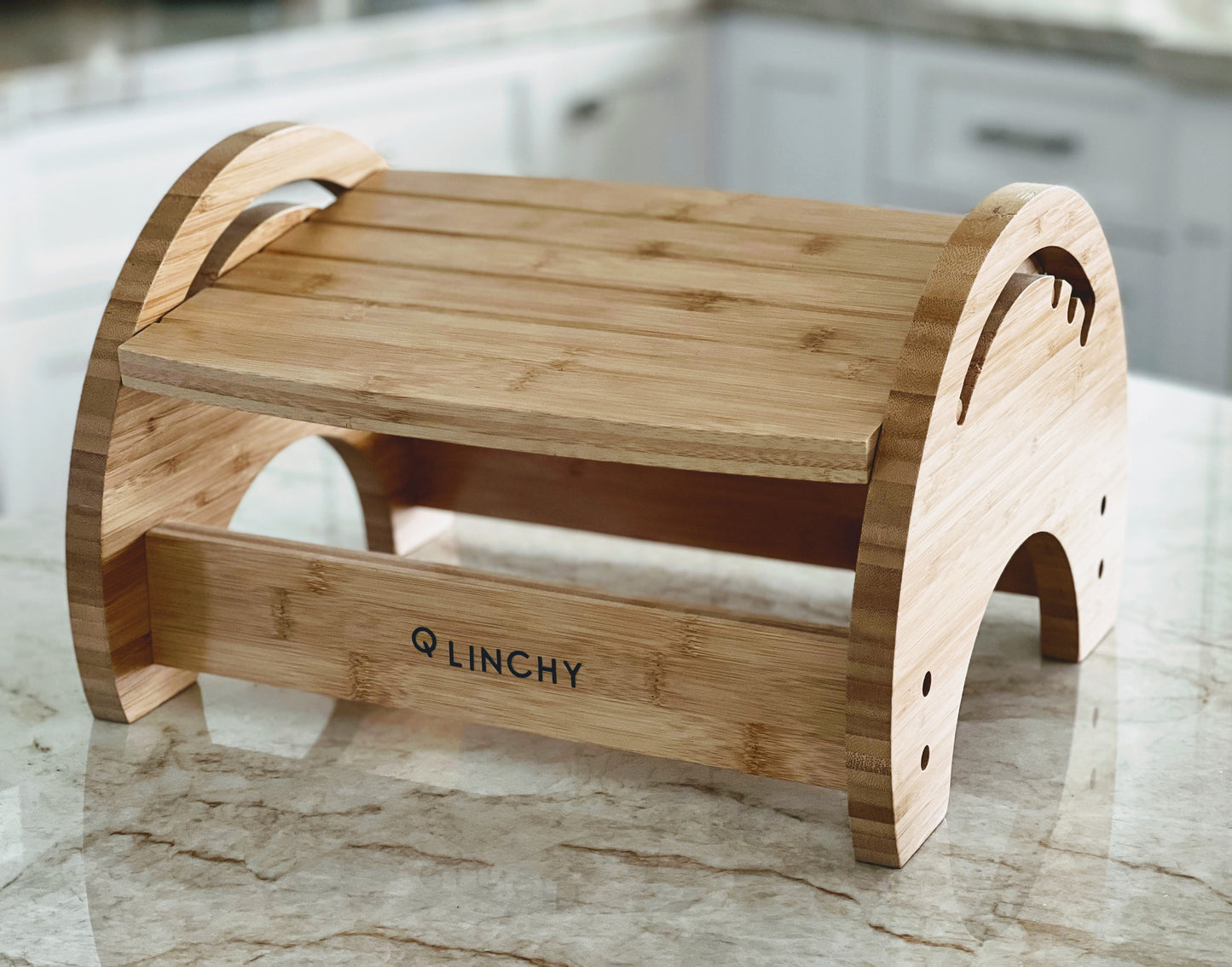 Adjustable Sturdy Bamboo Footstool